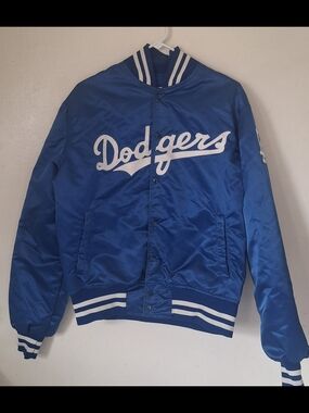 Los Angeles Dodgers Royal Blue Satin Jacket with White Script